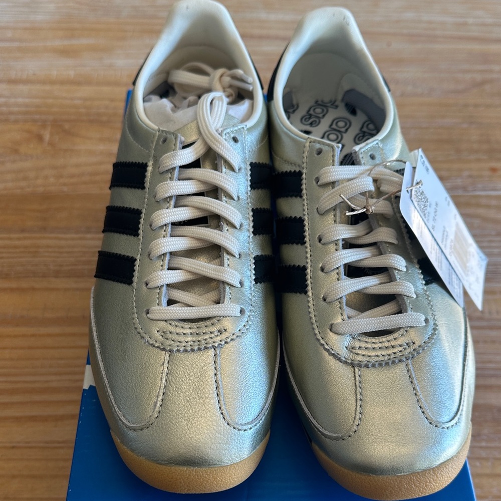 Adidas Original SL 72 Metallic Silver and Black Sneakers JS3978 Women’s 8